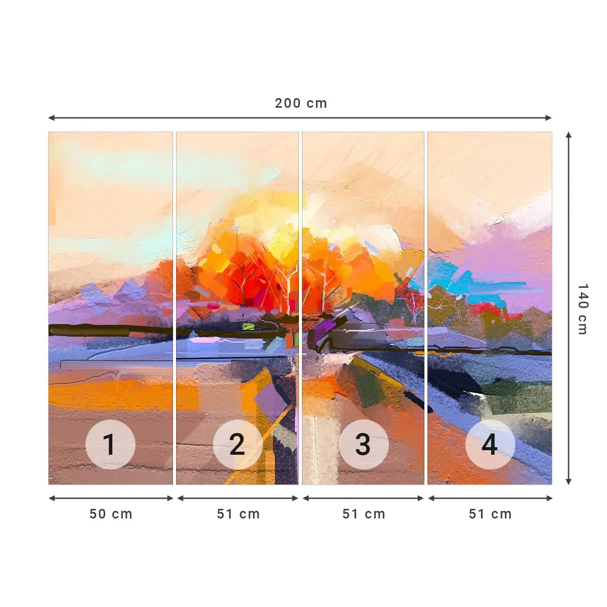 Självhäftande Fototapet Deluxe Sticker - Så blev det höst - Landskap, Bit, Natur - 200x140 cm