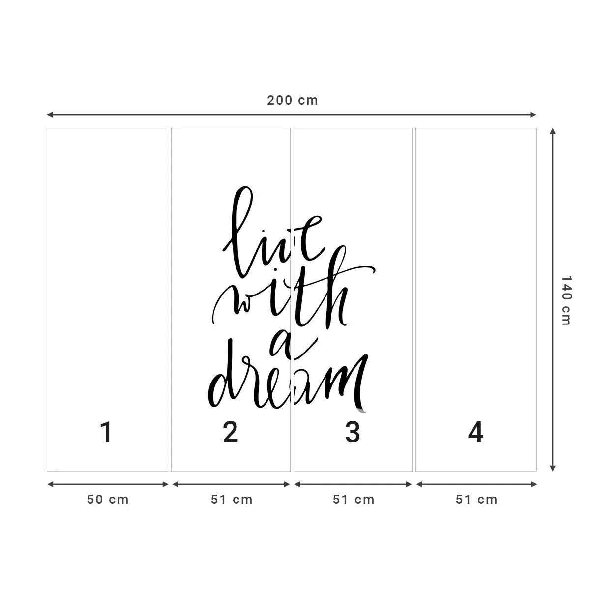 Self-Adhesive Photo Wallpaper Deluxe Sticker - Of Course - Typography, Affirmation, Maxim - 200x140 cm