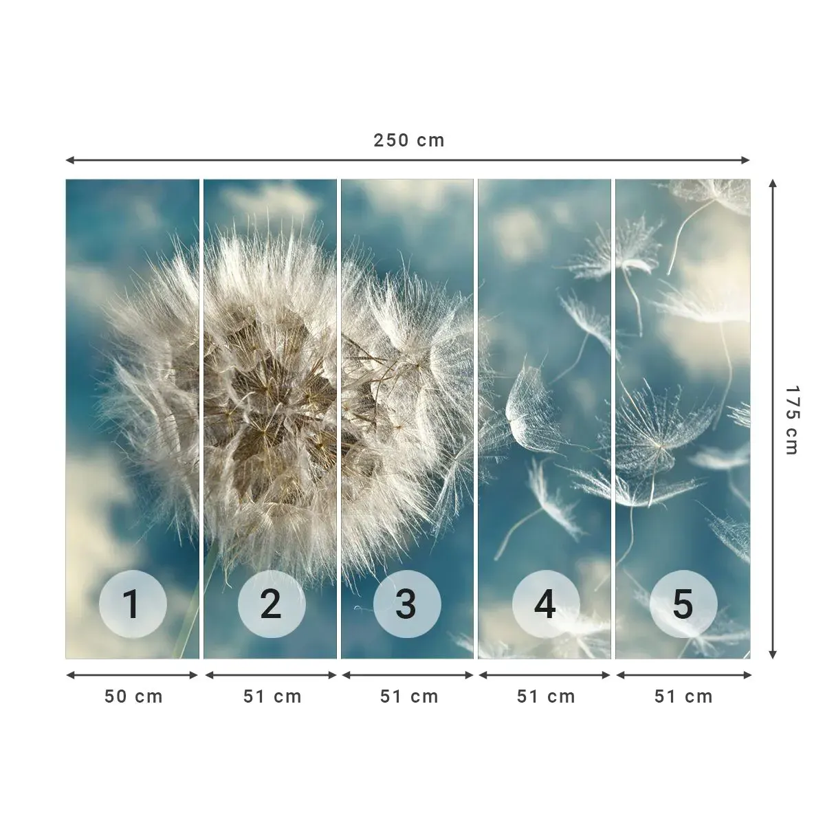 Papel de Parede Autocolante Deluxe Sticker - Respiração de um anjo - Natureza, verão indiano, Pedaço - 250x175 cm