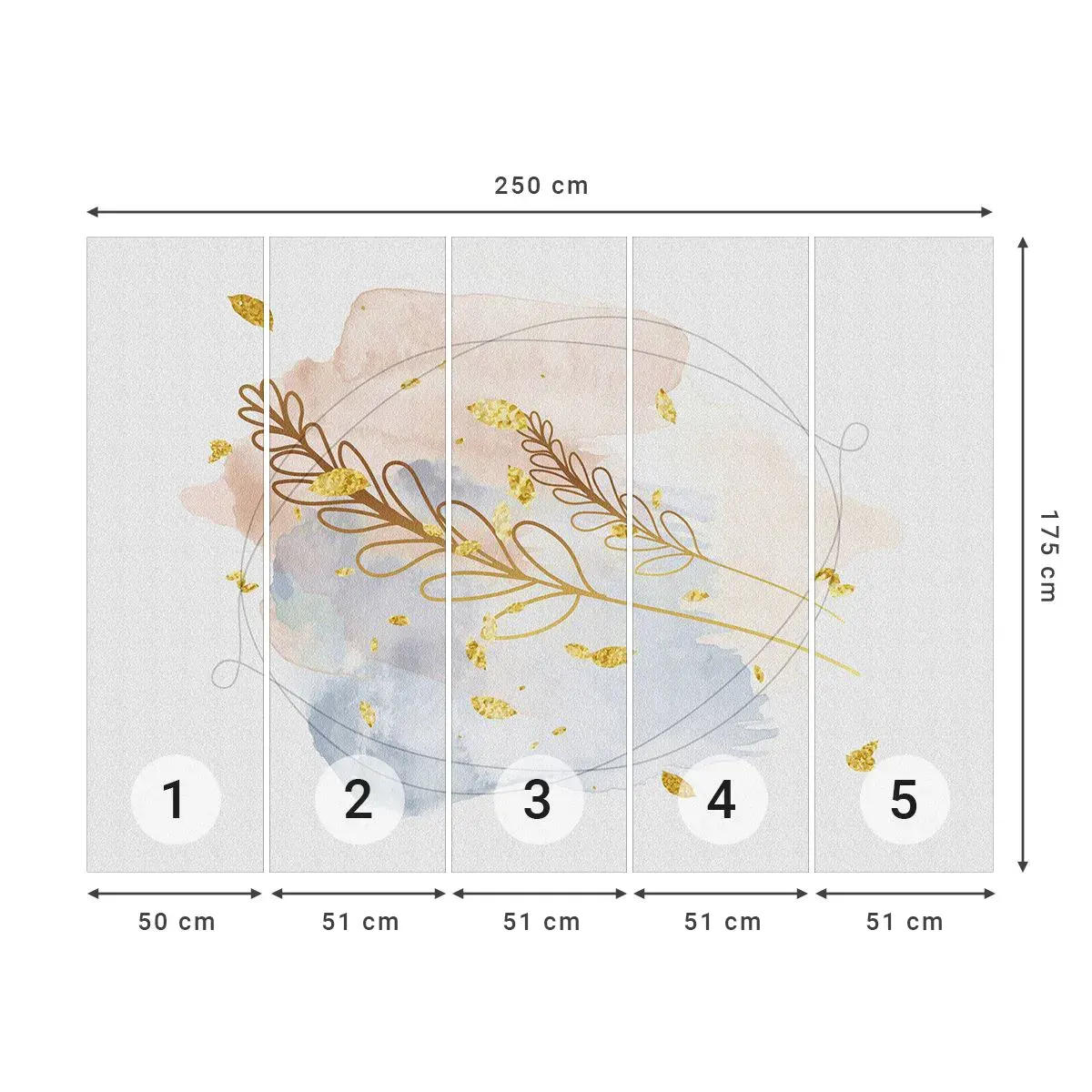 Tapet Autoadeziv Deluxe Sticker - Suflul de aur - Luminos, Minimalist, Modern - 250x175 cm