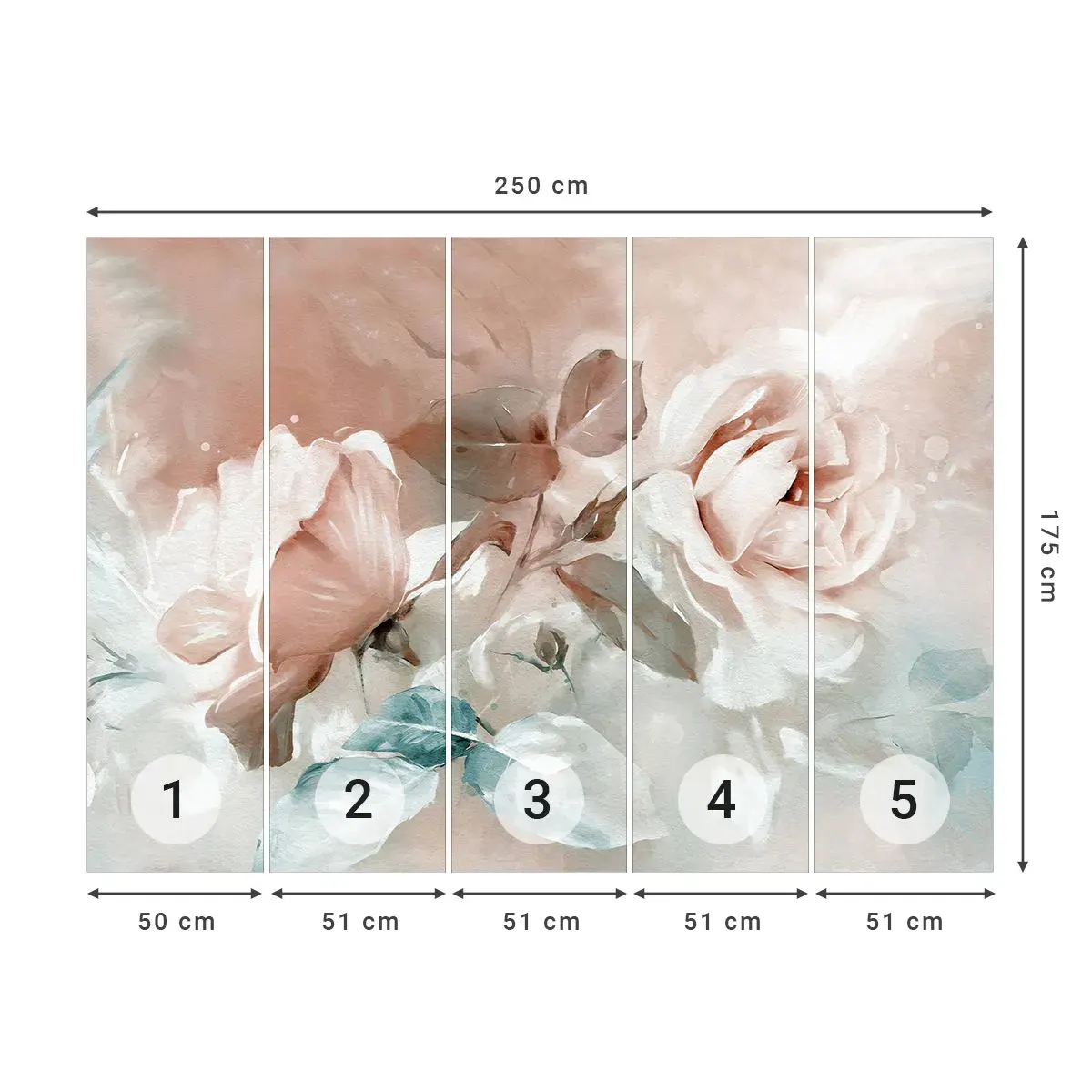 Tapet Autoadeziv Deluxe Sticker - Spiritul romantismului - Flori, Romantic, Trandafiri - 250x175 cm