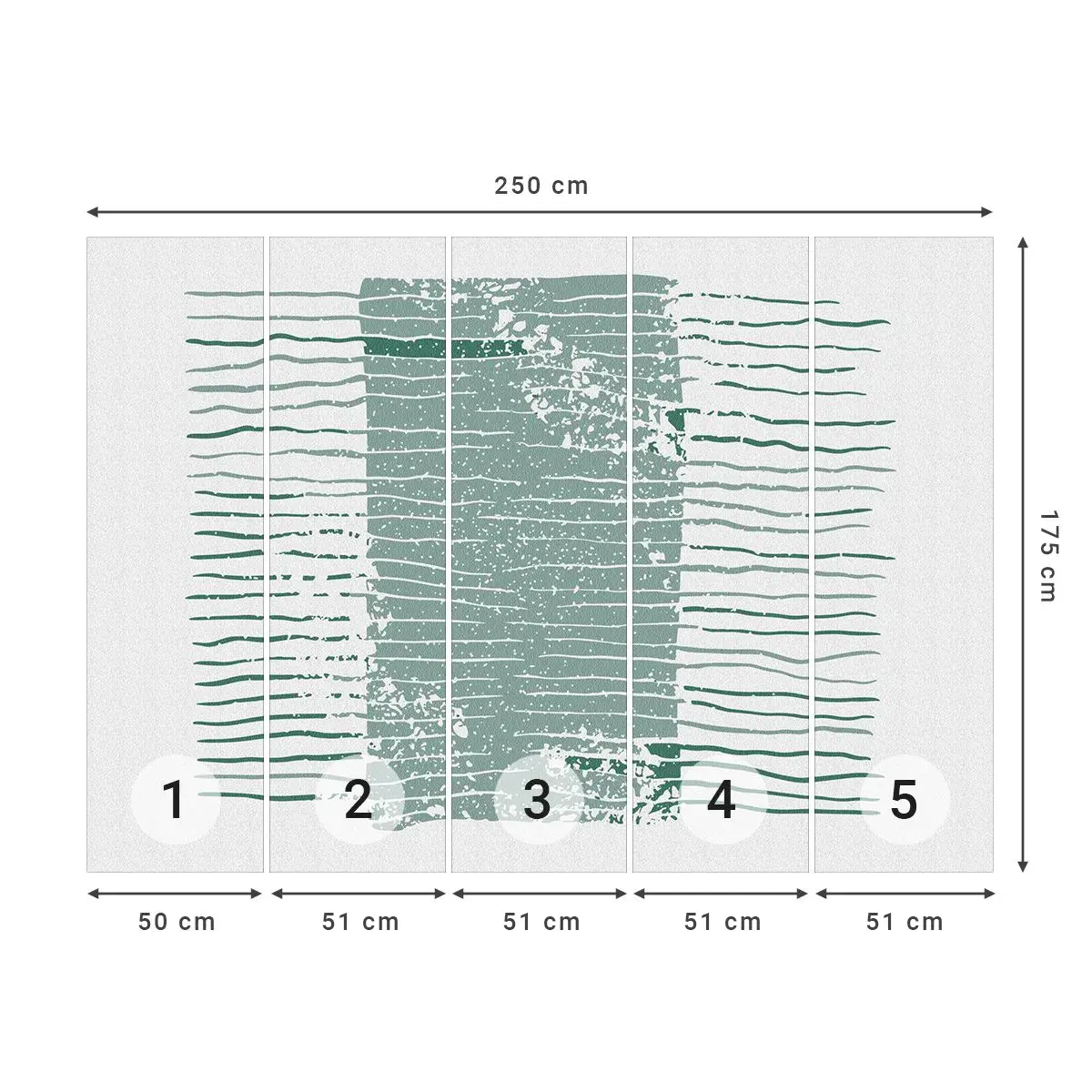 Fotomurali Autoadesivo Deluxe Sticker - Astrazione marina - Minimalismo, Pastello, Fricchettone - 250x175 cm