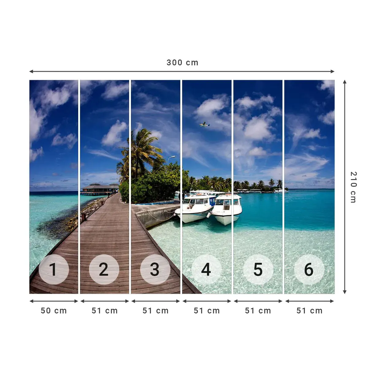 Self-Adhesive Photo Wallpaper Deluxe Sticker - So Paradise Exists - Landscape, Paradise, Sea - 300x210 cm