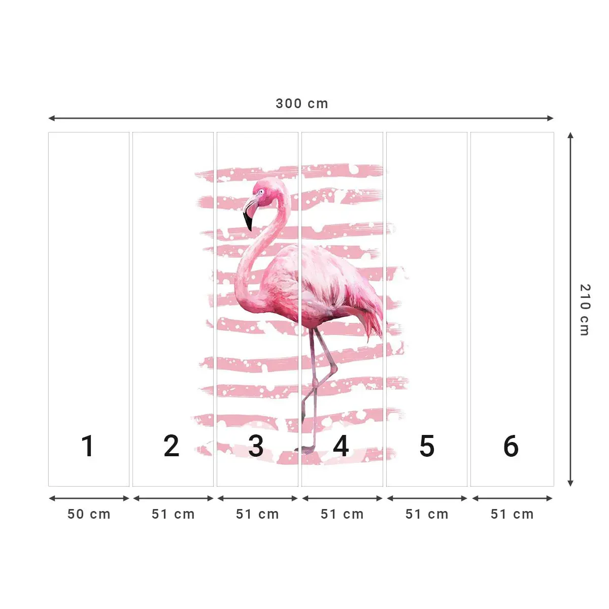 Fototapeta Samolepicí Deluxe Sticker - Důstojně, i když v růžové - Plameňák, Pták, Kus - 300x210 cm