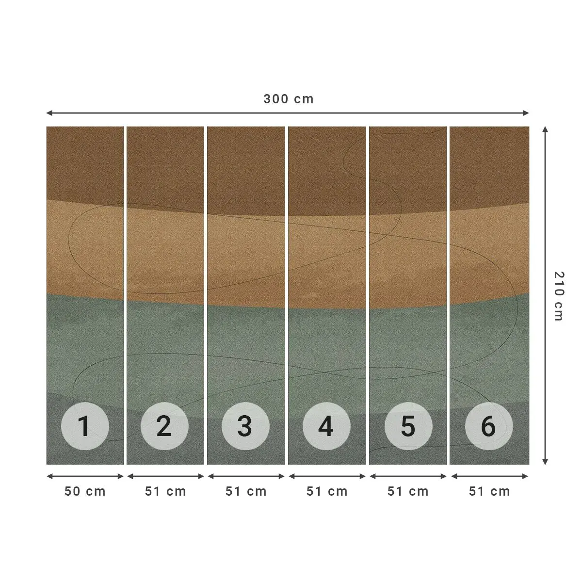 Fotomural Autadhesivo Deluxe Sticker - Composición horizontal - Abstracción, Pedazo, Arte Moderno - 300x210 cm