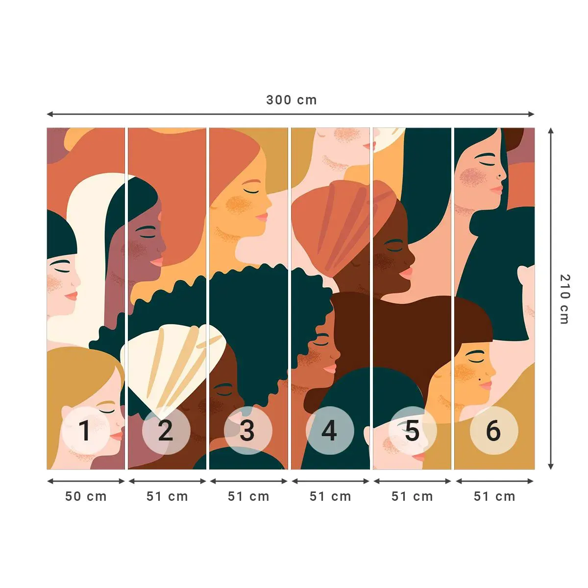 Samolepiaca Fototapeta Deluxe Sticker - Iba ženskosť - Žena, Moderné umenie, Afriky - 300x210 cm