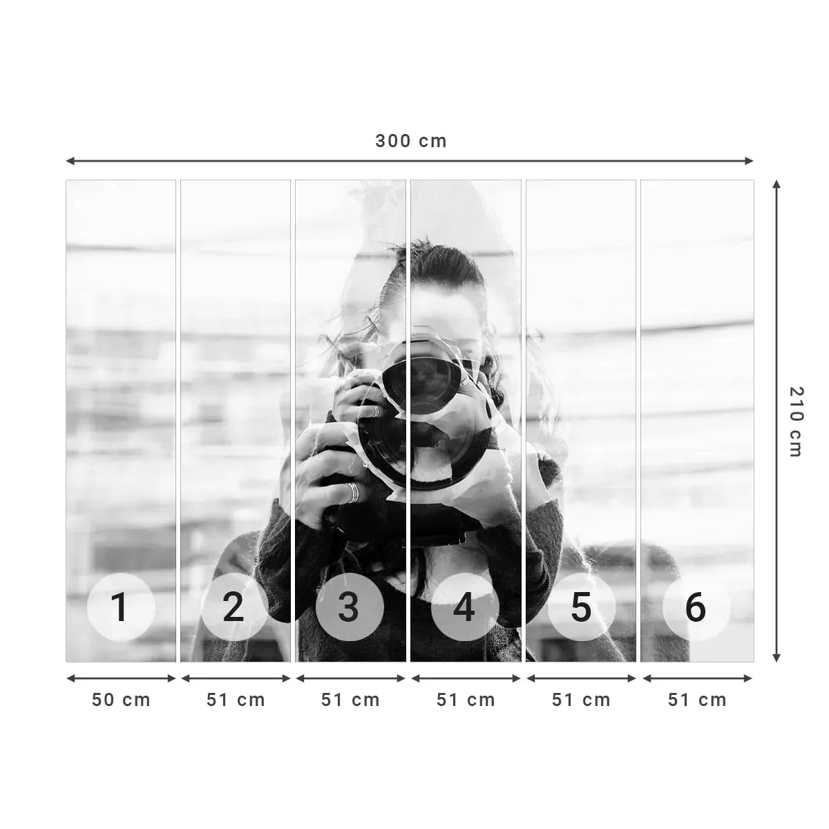 Fototapeta Samolepicí Deluxe Sticker - Tvůrce a materiál - Abstrakce, Fotograf, Žena - 300x210 cm