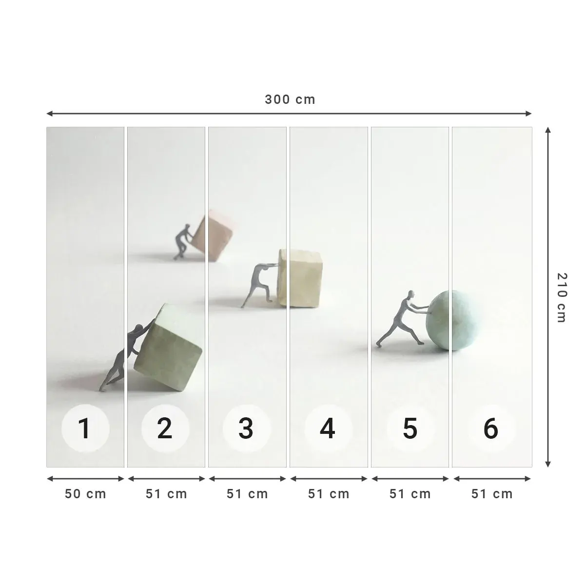 Tapet Autoadeziv Deluxe Sticker - Viața însăși - Abstracția, oameni, Muncă - 300x210 cm