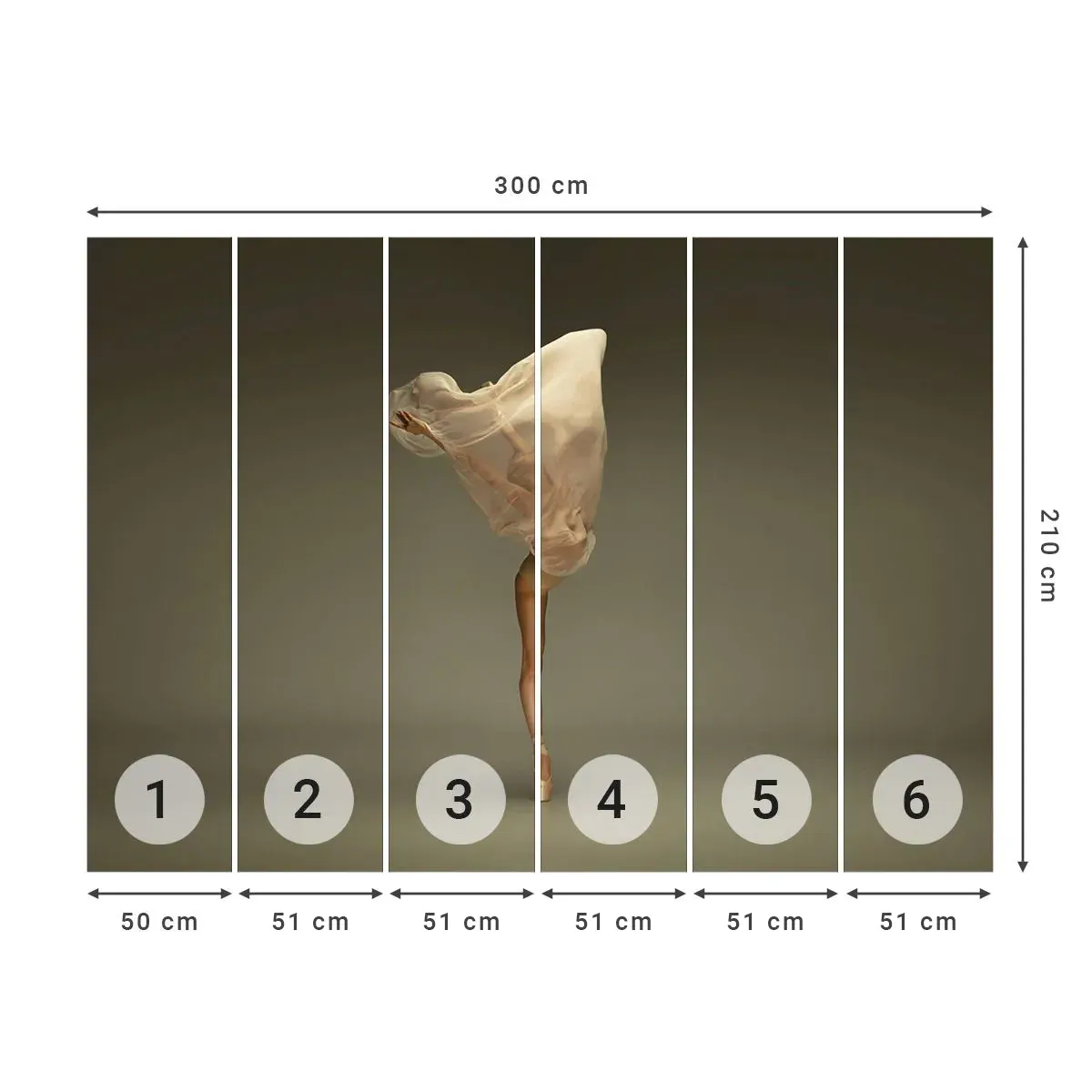 Selbstklebende Fototapete Deluxe Sticker - Es wird bald auffliegen - Ballerina, Tanzen, Ballett - 300x210 cm