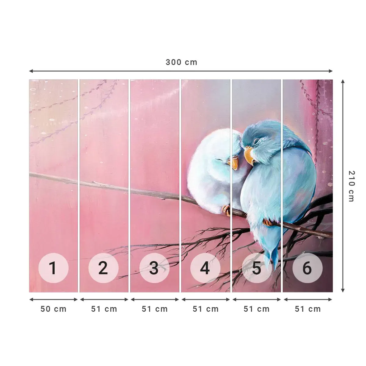 Selbstklebende Fototapete Deluxe Sticker - Was kann ich hier hinzufügen? ... - Vögel, Natur, Stück - 300x210 cm