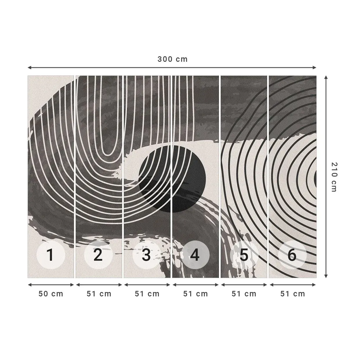 Tapet Autoadeziv Deluxe Sticker - Ovalul câștigă - Abstracția, Minimalism, Bucată - 300x210 cm