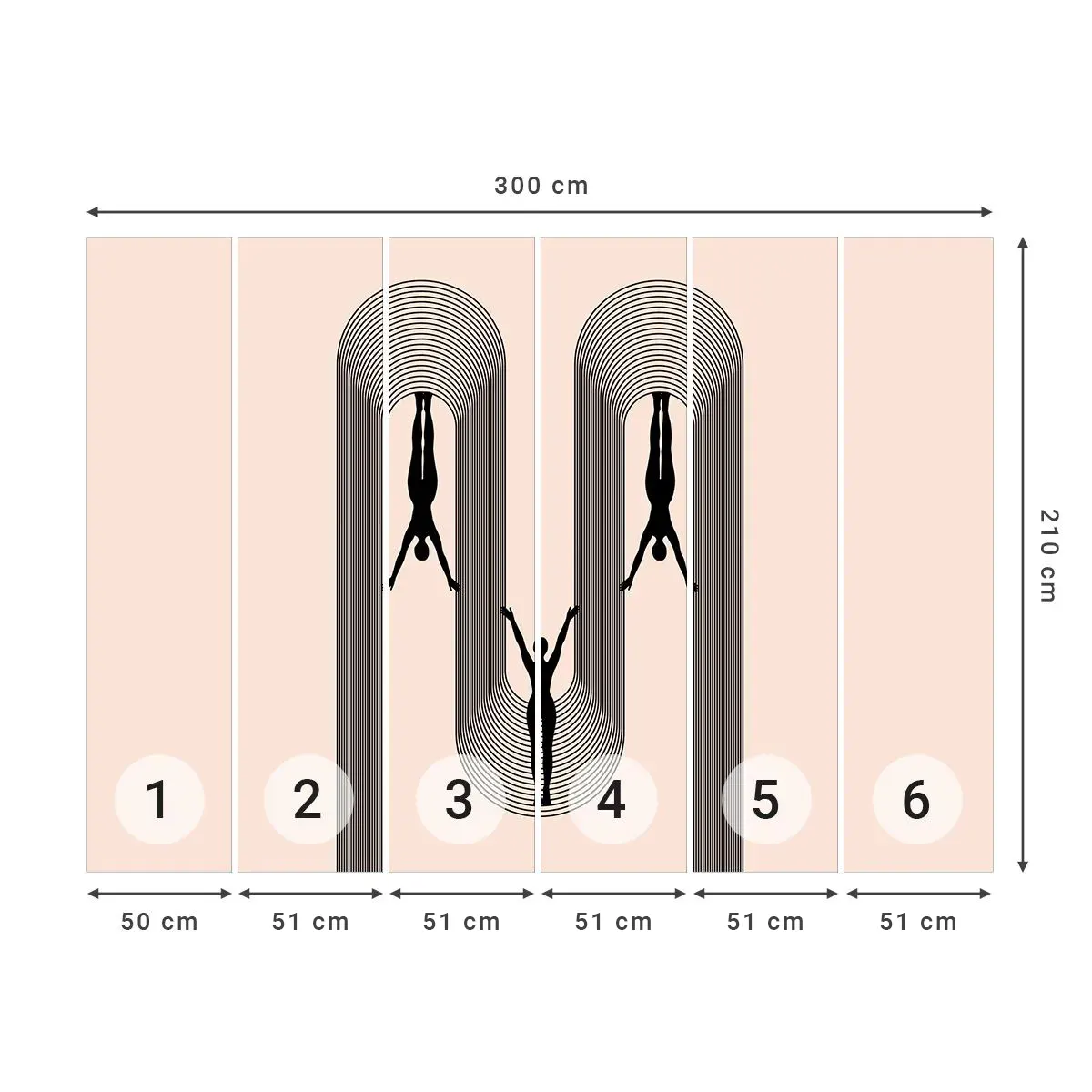 Selbstklebende Fototapete Deluxe Sticker - Verkehrt herum - Surrealismus, Körper, Yoga - 300x210 cm