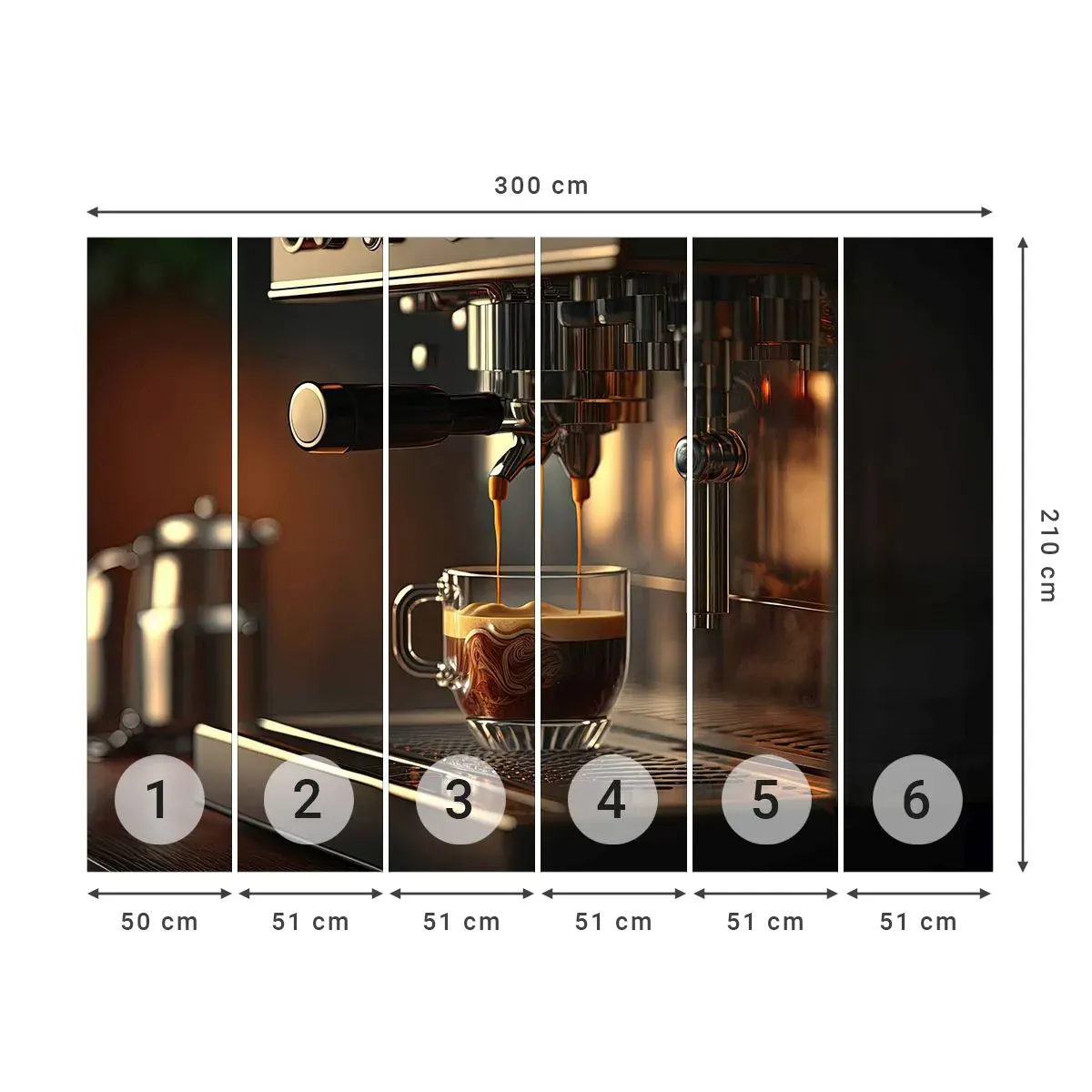 Fototapeta Samolepicí Deluxe Sticker - Smyslná směs - Káva, Kávovar, Gastronomie - 300x210 cm