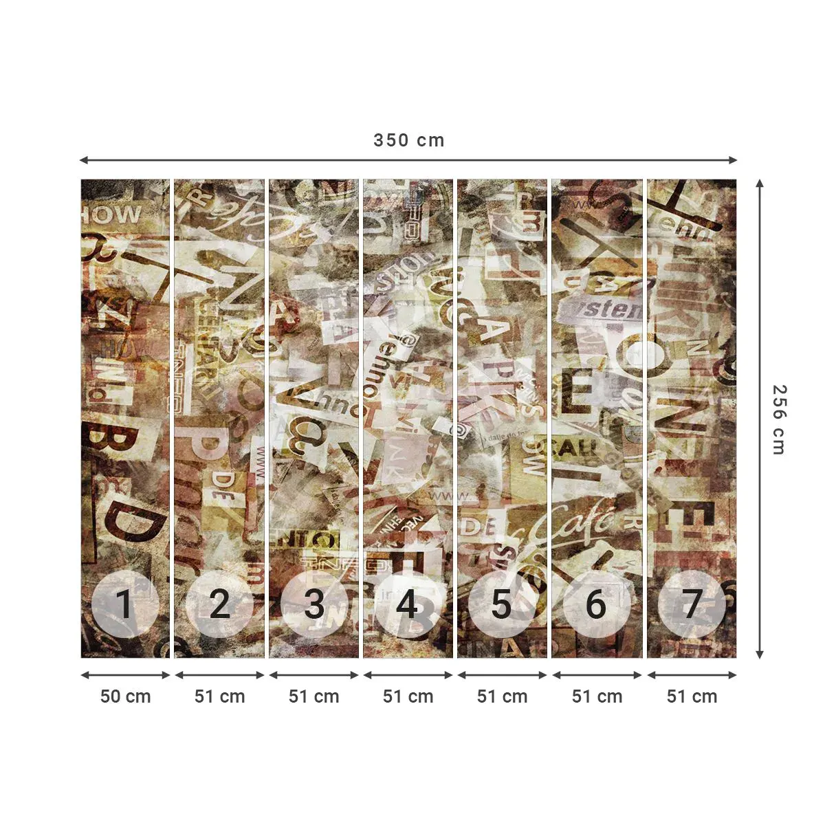 Selbstklebende Fototapete Deluxe Sticker - Ich vereinige das Geschwätz - Graffiti, Wandgemälde, Stück - 350x256 cm