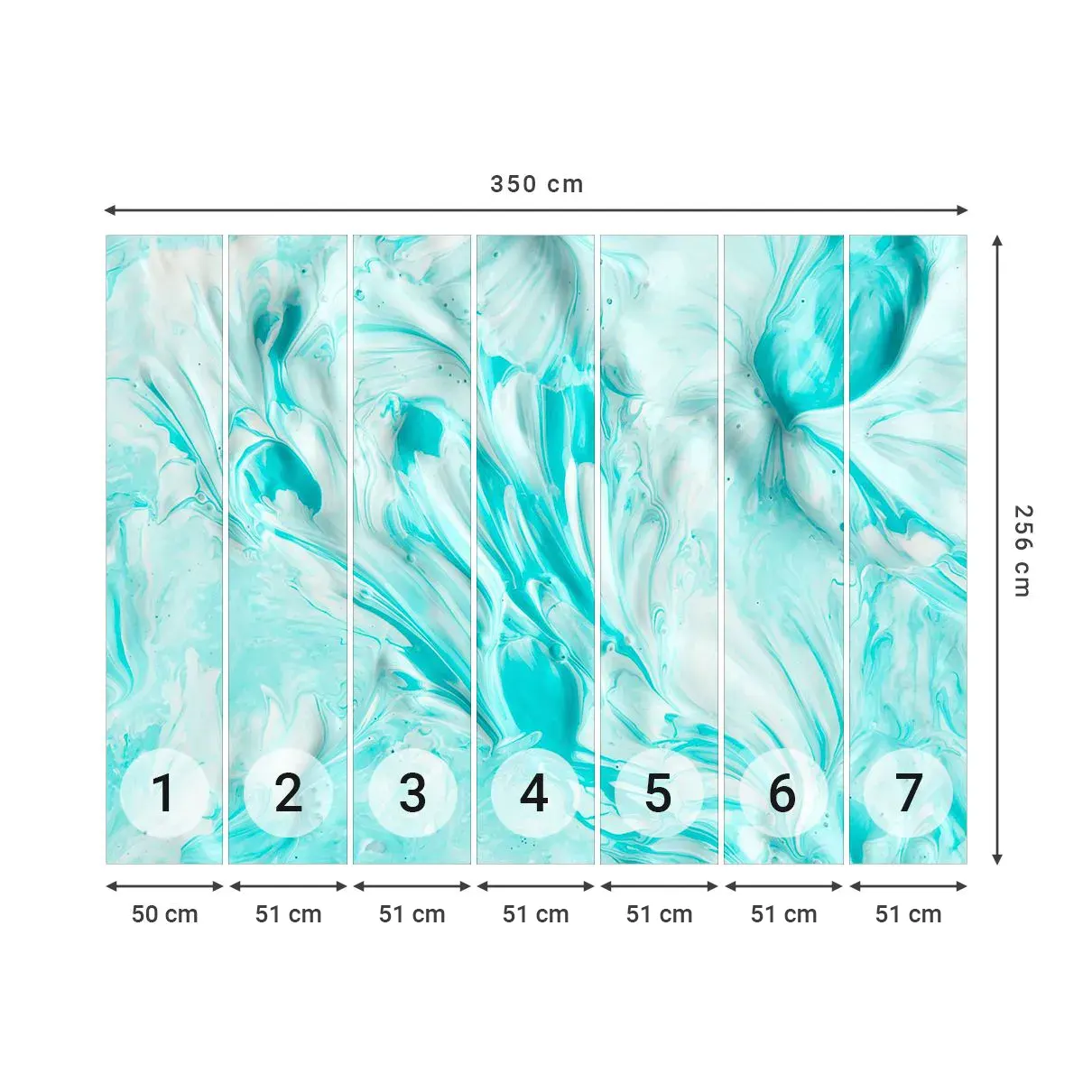 Selbstklebende Fototapete Deluxe Sticker - Für immer zusammen - Abstraktion, Stück, Boho - 350x256 cm