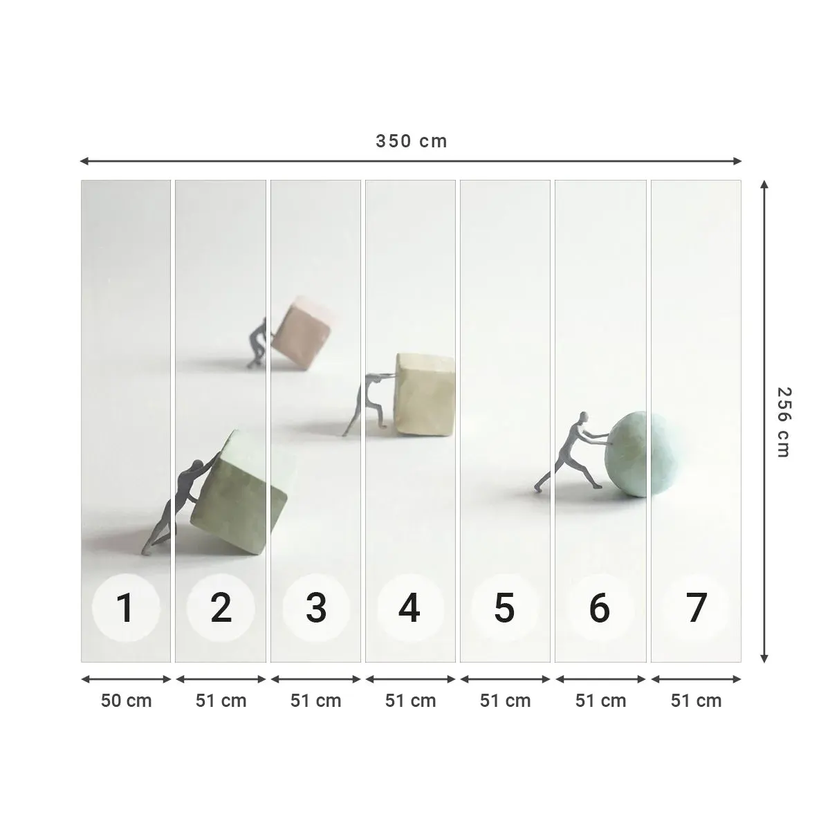 Tapet Autoadeziv Deluxe Sticker - Viața însăși - Abstracția, oameni, Muncă - 350x256 cm