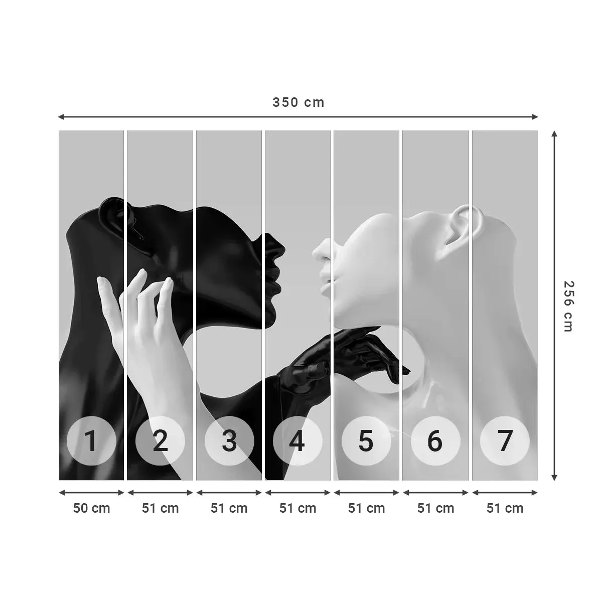 Tapet Autoadeziv Deluxe Sticker - Atracție - dorință - Abstracția, Manechin, Statuie - 350x256 cm