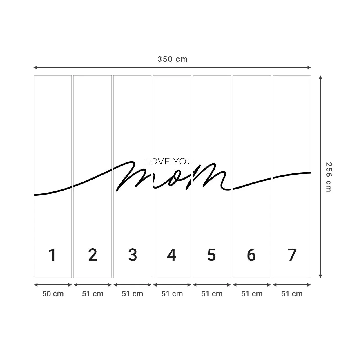 Självhäftande Fototapet Deluxe Sticker - Jag är mycket rörd - Typografi, Bekräftelse, Maxim - 350x256 cm