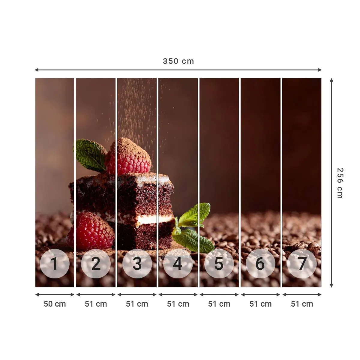 Self-Adhesive Photo Wallpaper Deluxe Sticker - Life Is Sweet - Cake, Kitchen, Gastronomy - 350x256 cm