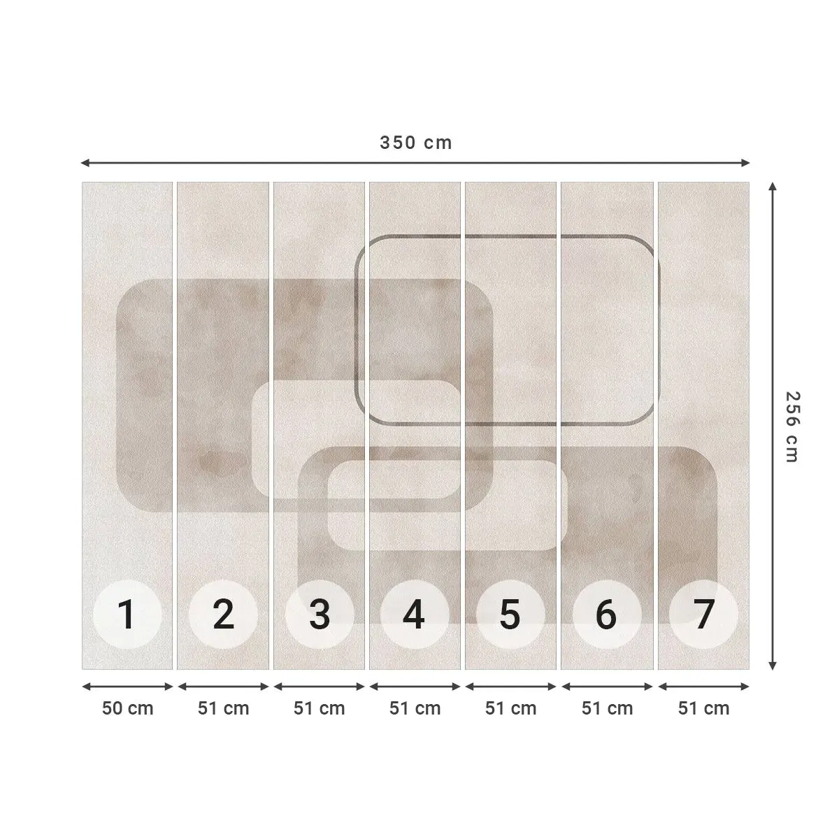 Self-Adhesive Photo Wallpaper Deluxe Sticker - Geometrical Grout - Shapes, Minimalism, Bright - 350x256 cm