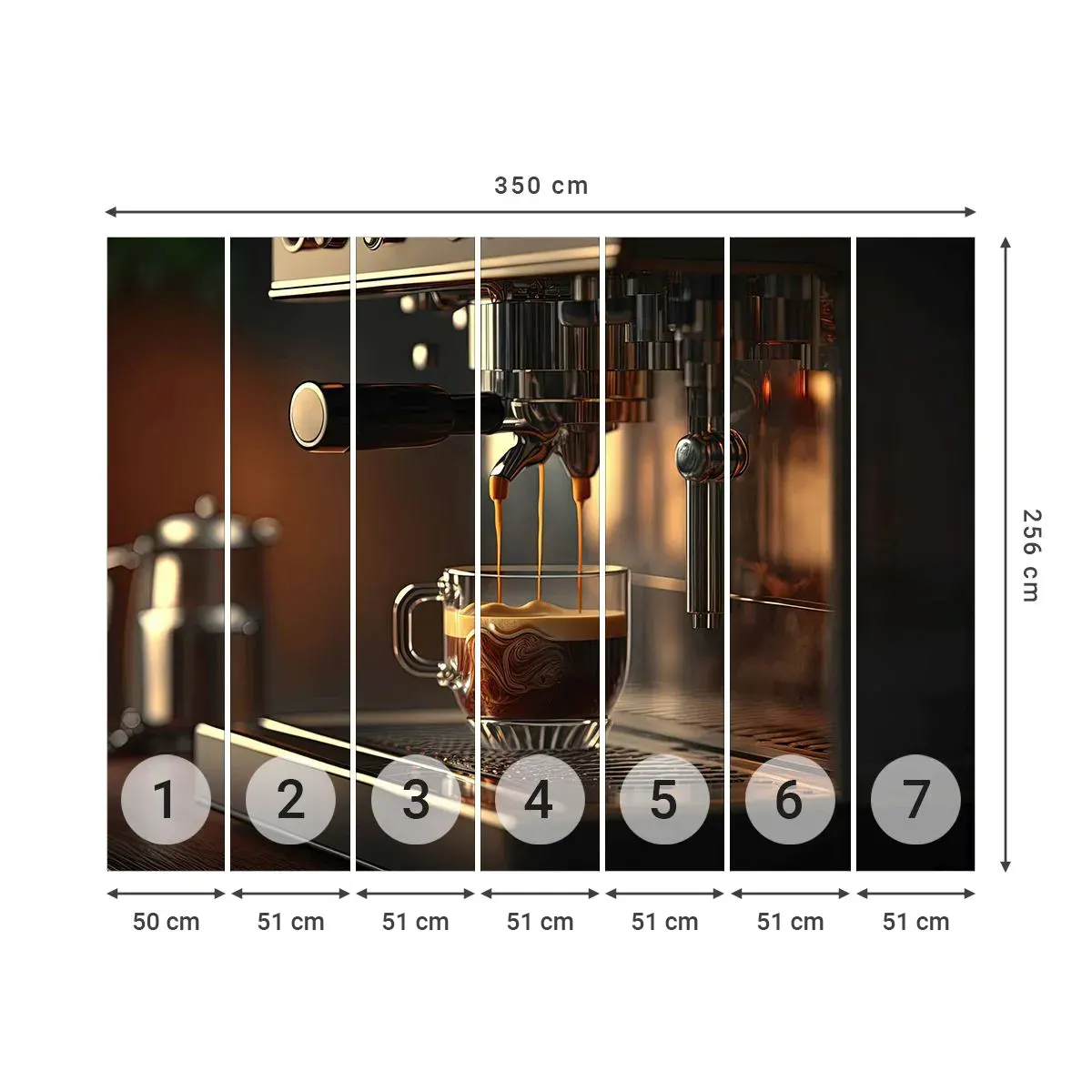 Fototapeta Samoprzylepna Deluxe Sticker - Zmysłowa mikstura - Kawa, Ekspres Do Kawy, Gastronomia - 350x256 cm