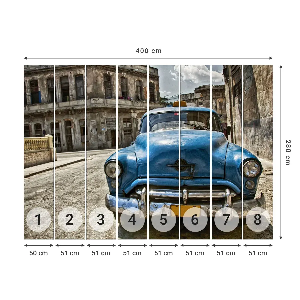 Tapet Autoadeziv Deluxe Sticker - Vechiul este frumos - Automobile, Mașină, Taxi - 400x280 cm