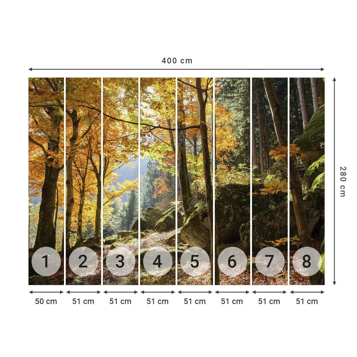 Öntapadós Fotótapéta Deluxe Sticker - Itt az ideje a pihenésnek - Tájkép, Erdő, Természet - 400x280 cm