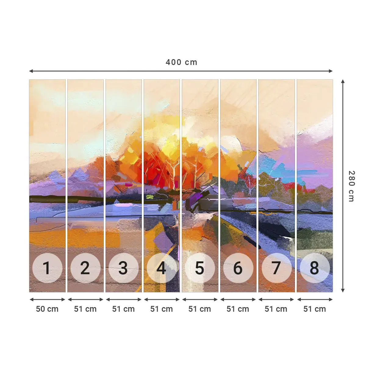 Tapet Autoadeziv Deluxe Sticker - A devenit toamnă - Peisaj, Bucată, Natură - 400x280 cm