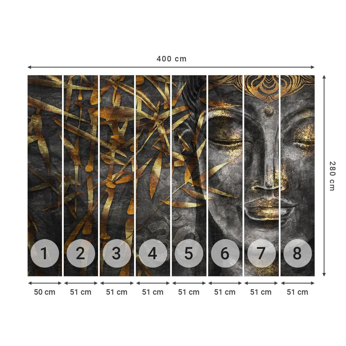 Fotomural Autadhesivo Deluxe Sticker - Siente la paz - Buda, Cultura, Asia - 400x280 cm