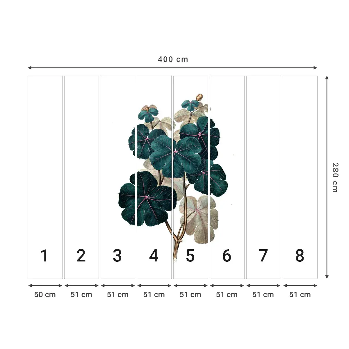 Fototapeta Samoprzylepna Deluxe Sticker - Ze starego zielnika - Roślina, Liście, Botanika - 400x280 cm