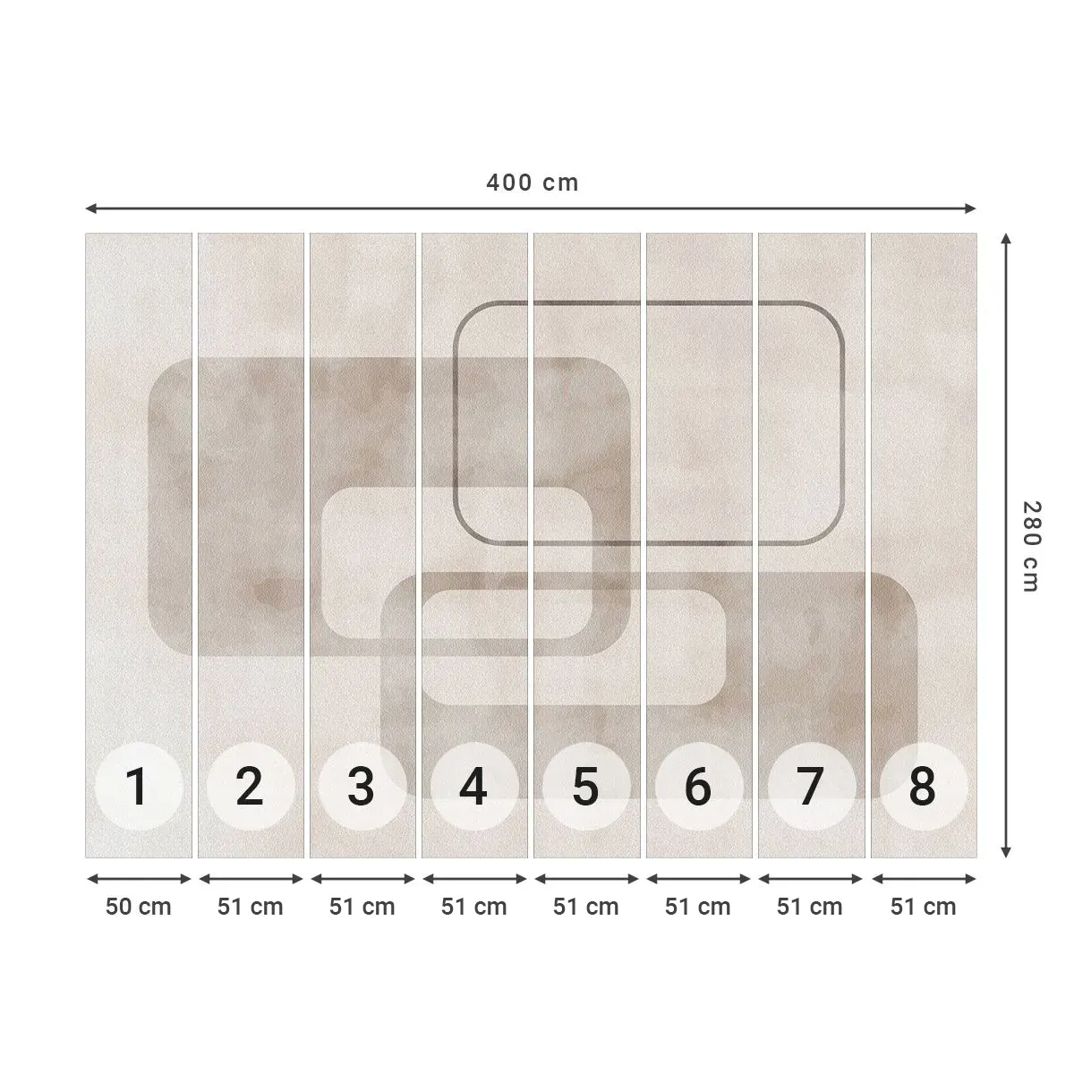 Tapet Autoadeziv Deluxe Sticker - Fuga geometrică - Forme, Minimalism, Luminos - 400x280 cm