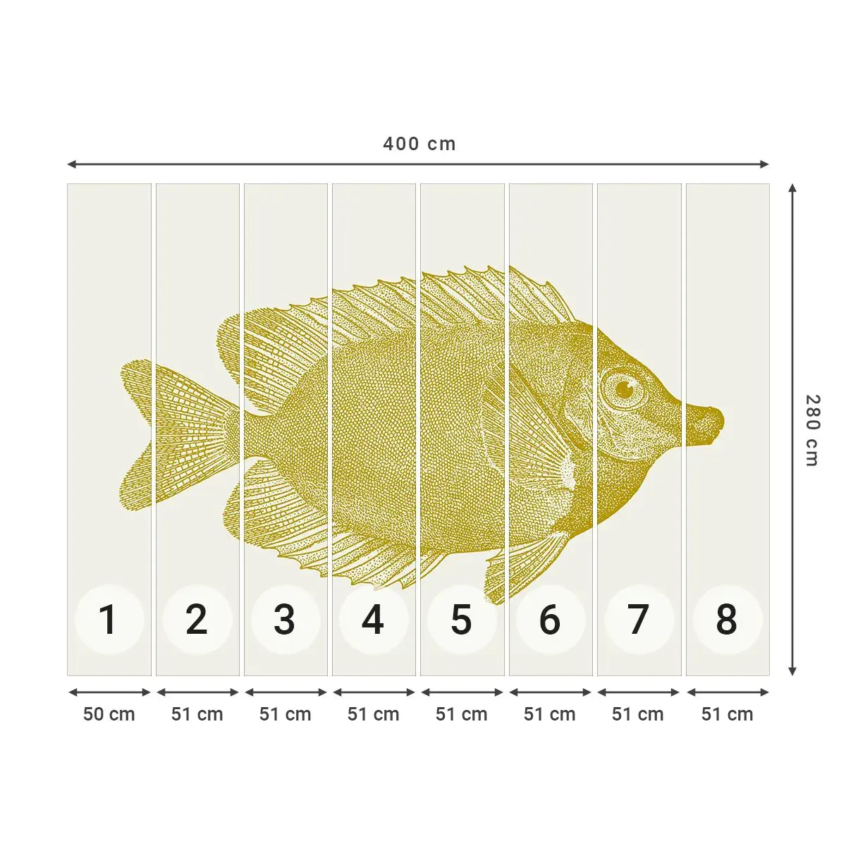 Tapet Autoadeziv Deluxe Sticker - Pește și atât - Peşte, Litoral, Animal - 400x280 cm