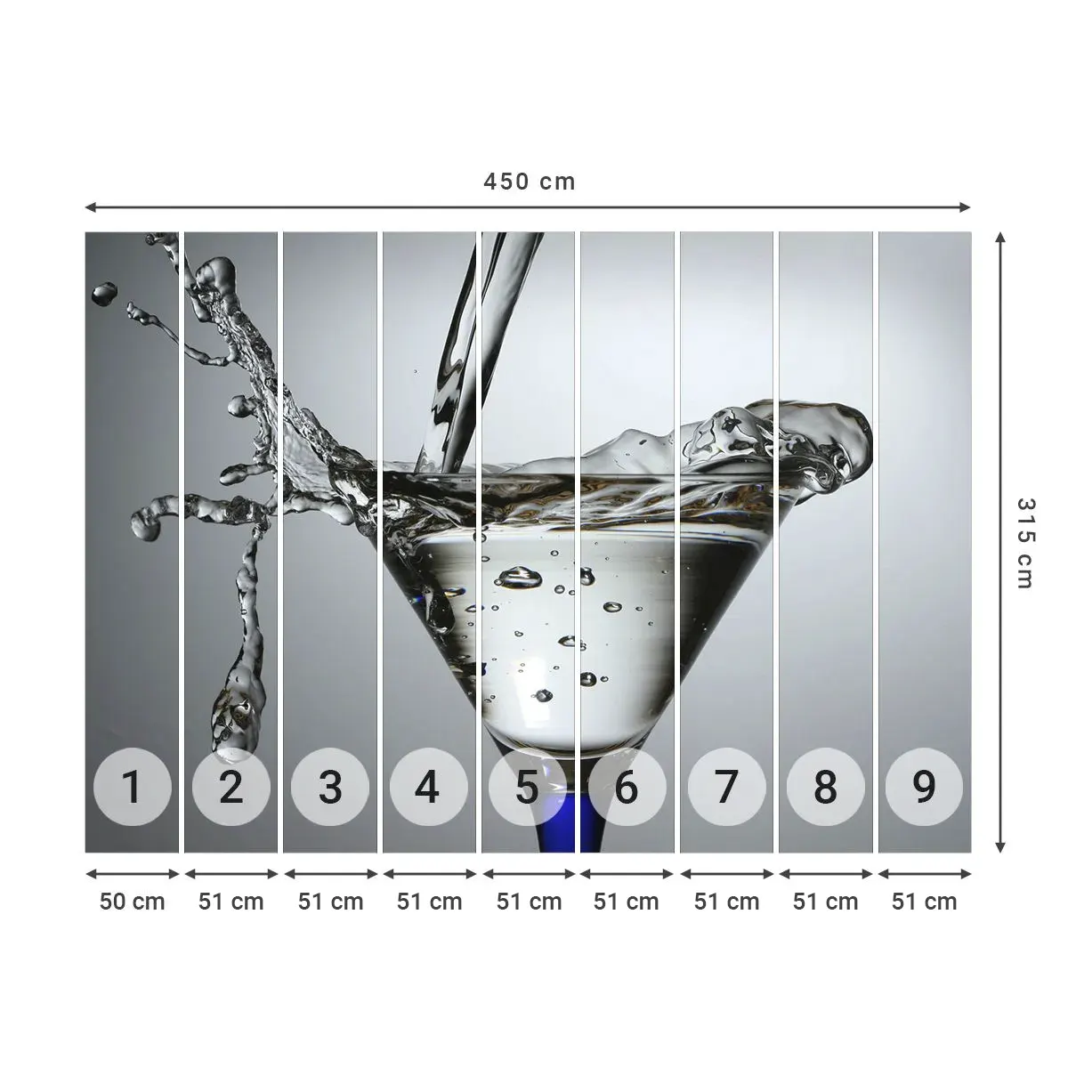 Öntapadós Fotótapéta Deluxe Sticker - A csésze peremén - Üveg, Ital, Gasztronómia - 450x315 cm