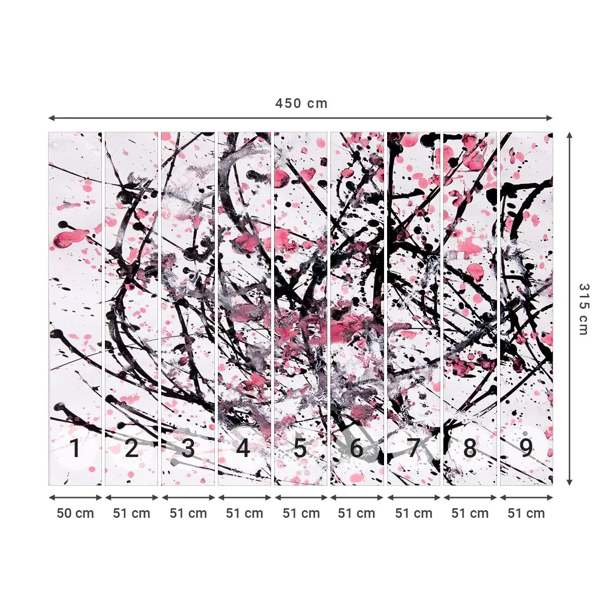 Selbstklebende Fototapete Deluxe Sticker - Die Flüchtigkeit des Lebens - Abstraktion, Stück, Modernes Muster - 450x315 cm