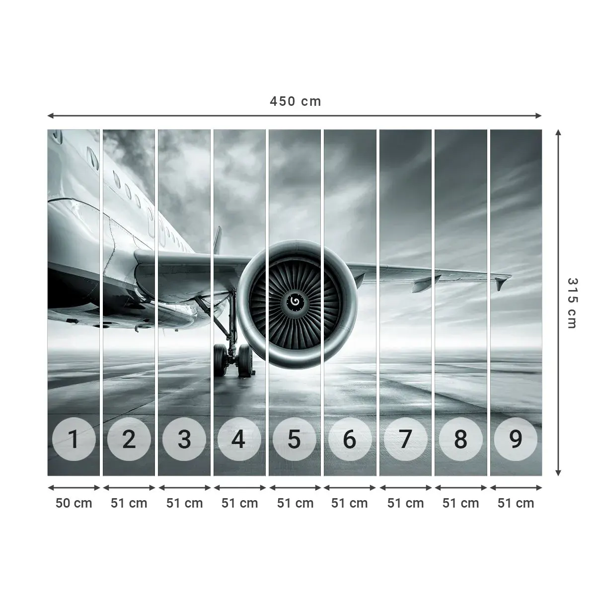 Papel de Parede Autocolante Deluxe Sticker - Há poder! - Avião, Viagem, Negócios - 450x315 cm