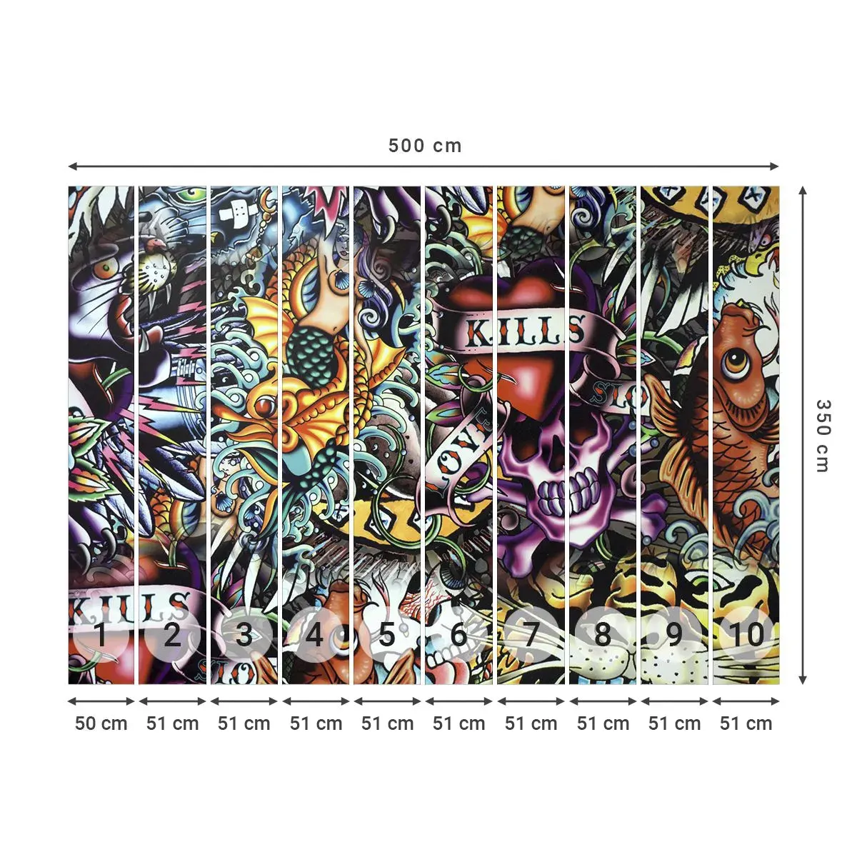 Samolepiaca Fototapeta Deluxe Sticker - Sen tatéra - Graffiti, Nástenná maľba, Kus - 500x350 cm