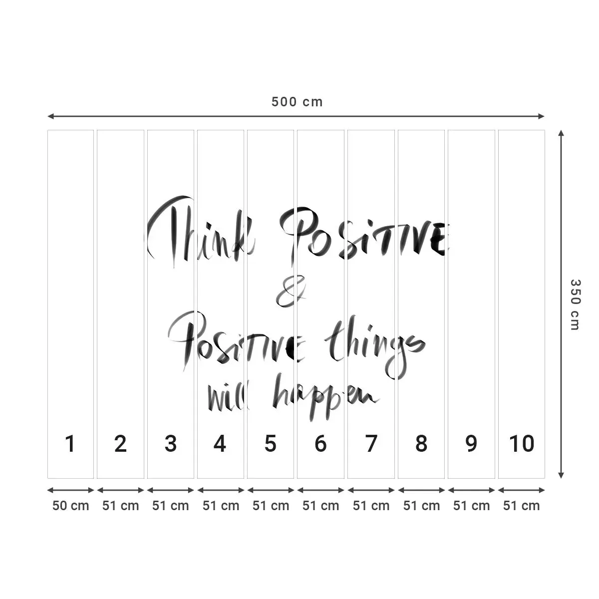 Selbstklebende Fototapete Deluxe Sticker - Wie soll man leben? - Typografie, Bejahung, Maxime - 500x350 cm