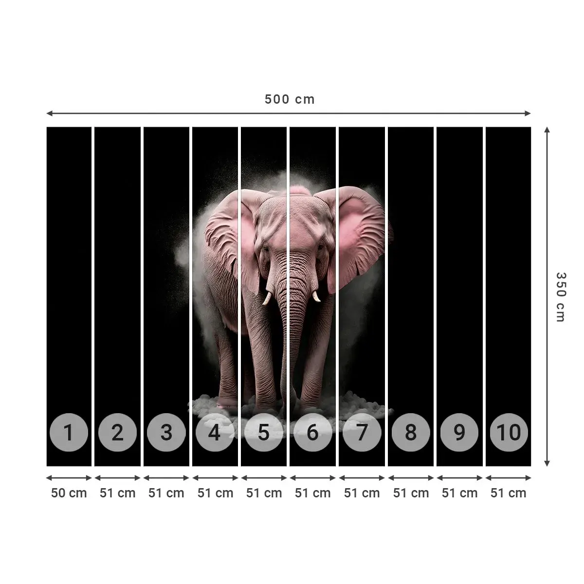 Fototapeta Samolepicí Deluxe Sticker - Nemysli na růžového slona! - slunce, Safari, Afrika - 500x350 cm