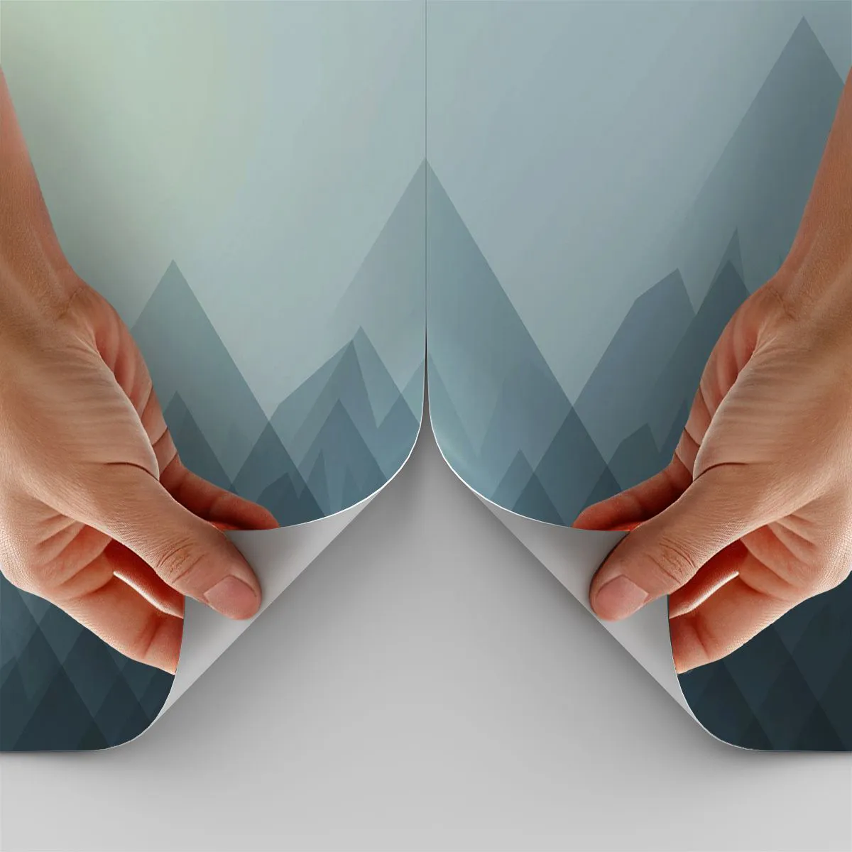 Fototapetă personalizată Standard Eco - Mare, mai mare, cea mai mare - Munţi, Abstracția, Bucată