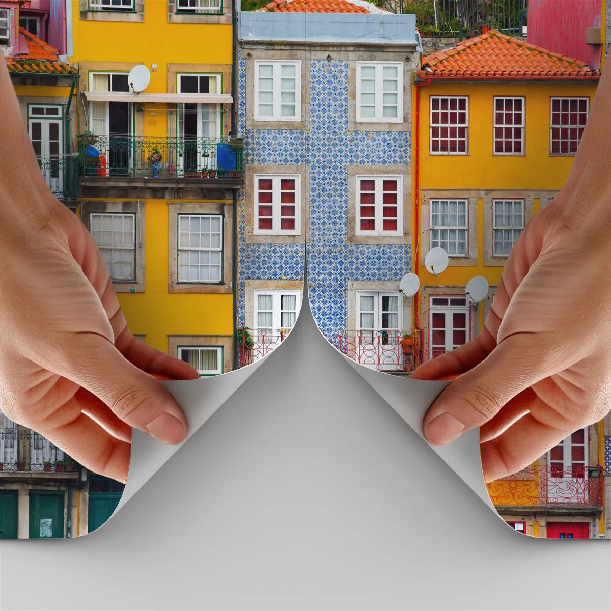 Fotótapéta Standard Eco - Az óváros színei - Város, Porto, Építészet - 400x280 cm