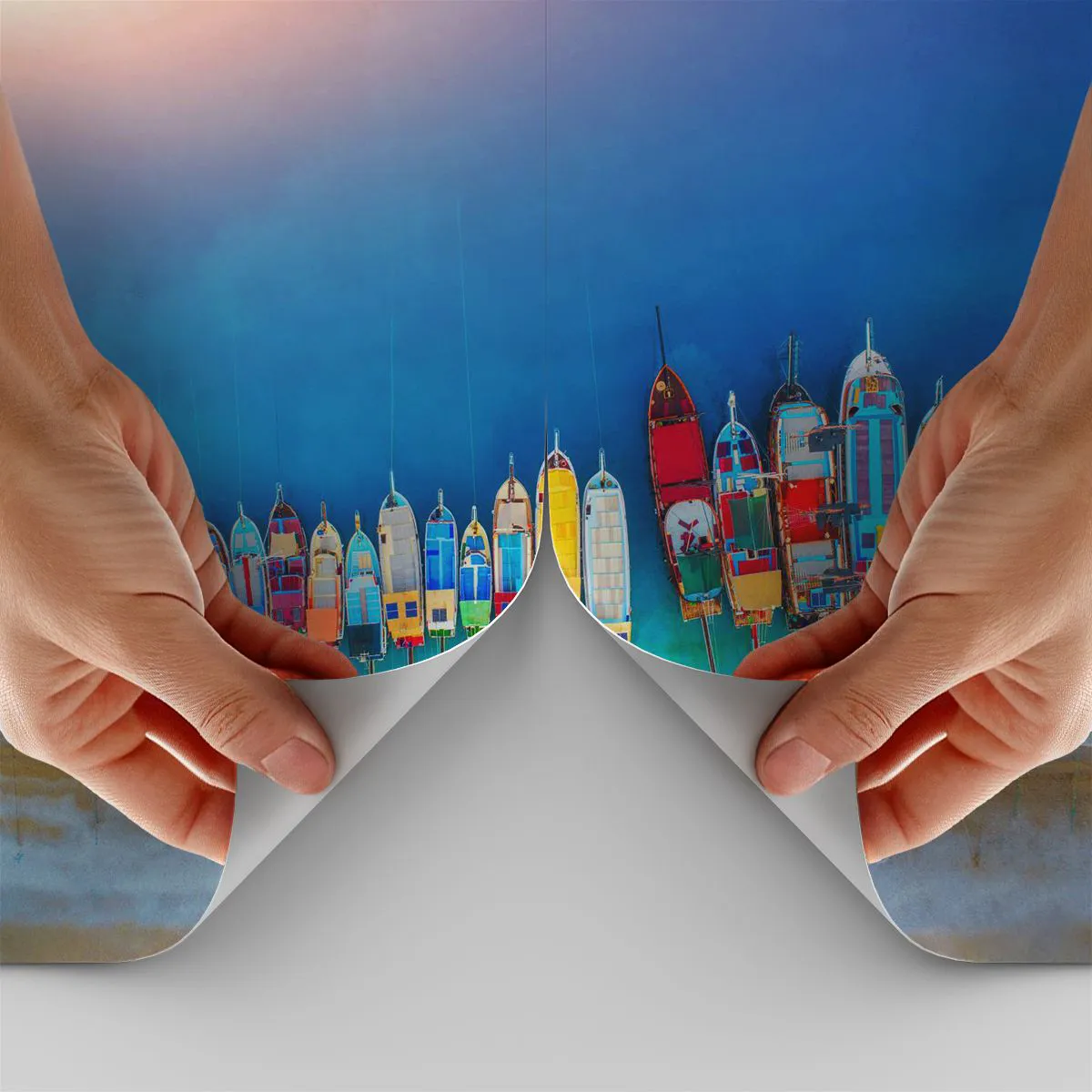 Fototapete Standard Eco - Aus der Vogelperspektive - Landschaft, Strand, Meer - 200x140 cm