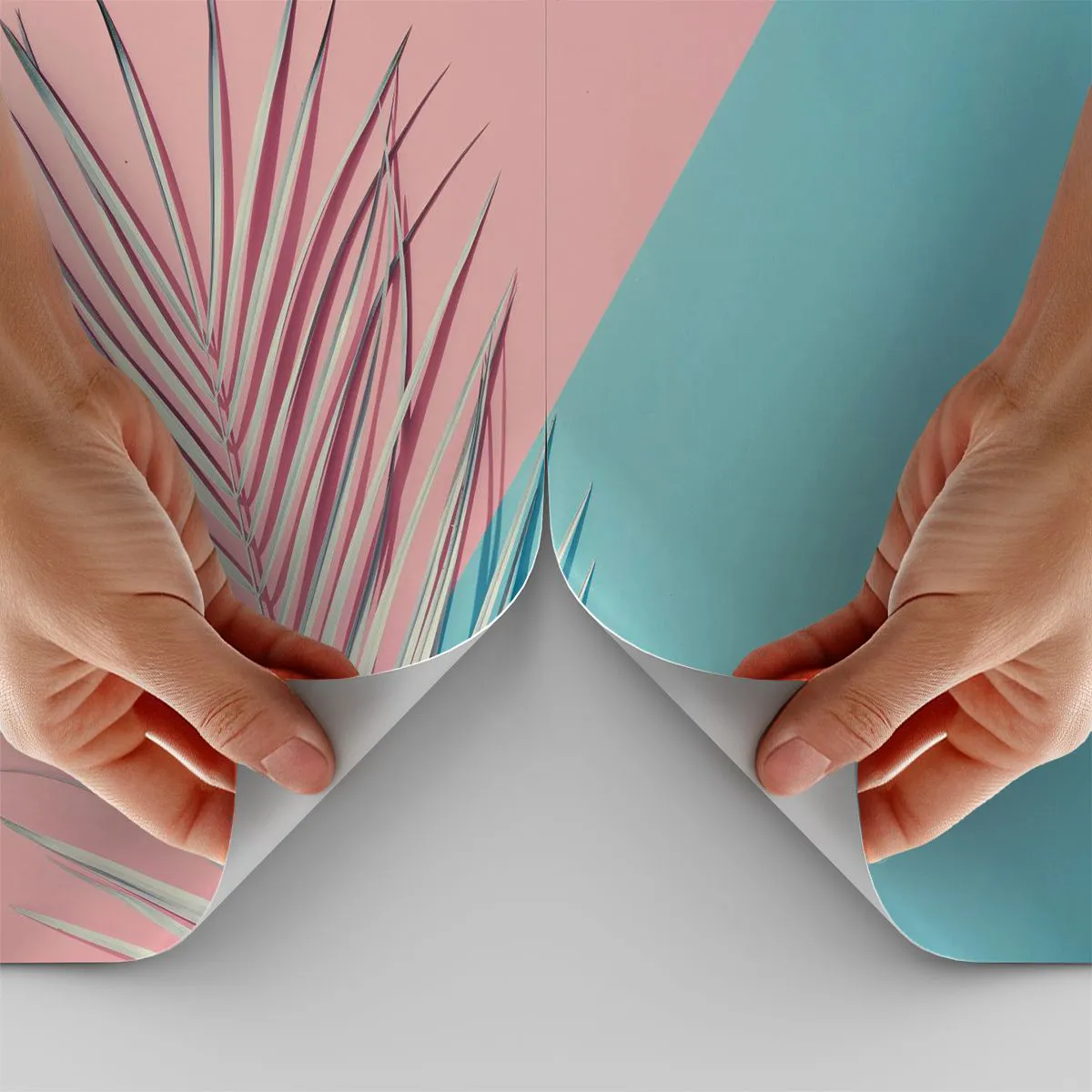 Photo Wallpaper Standard Eco - Tropical impression - Palm Leaf, Abstraction, Graphics - 200x140 cm