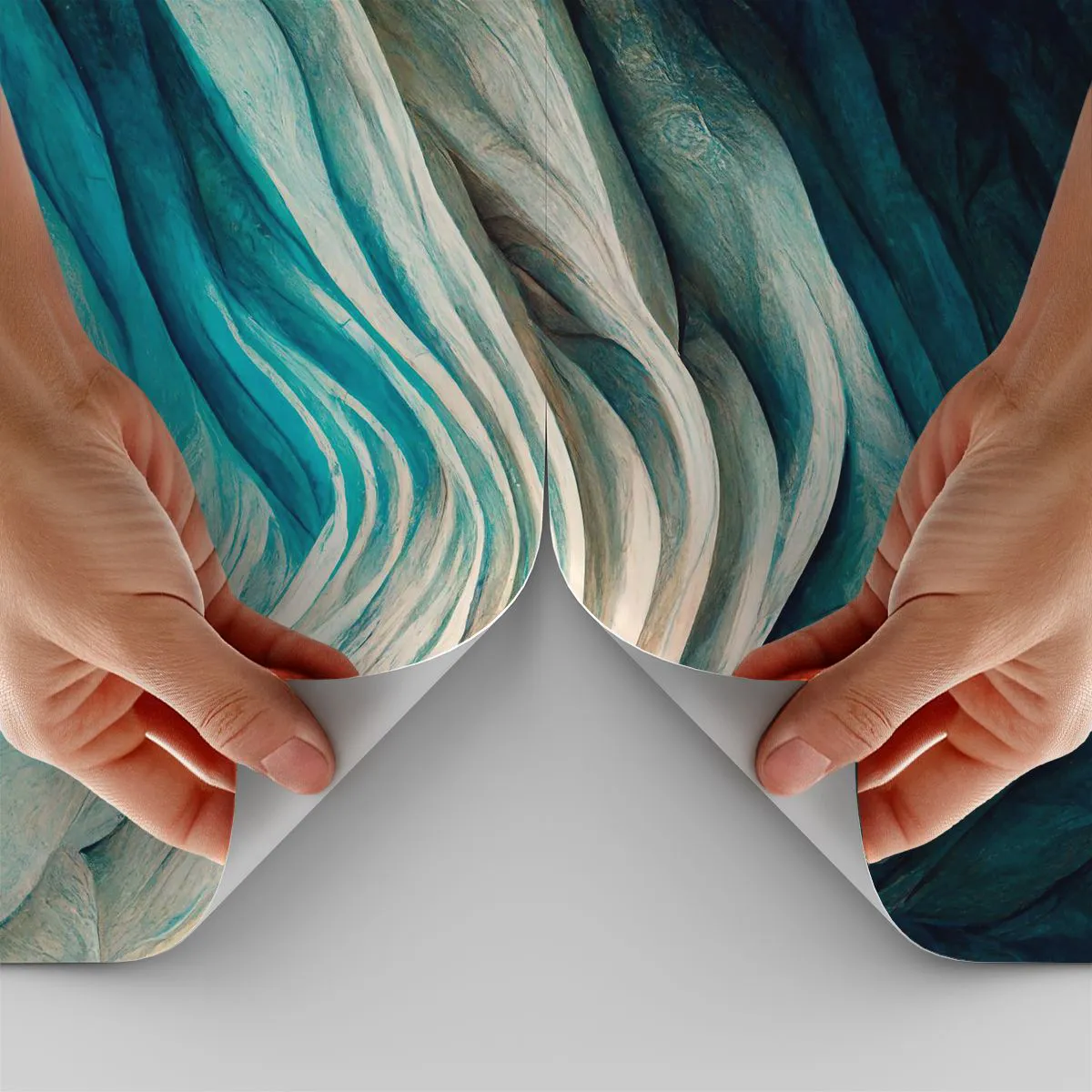 Tapet Standard Eco - Insațiabilitate albastră - Bucată, 3D, Abstracția - 350x256 cm