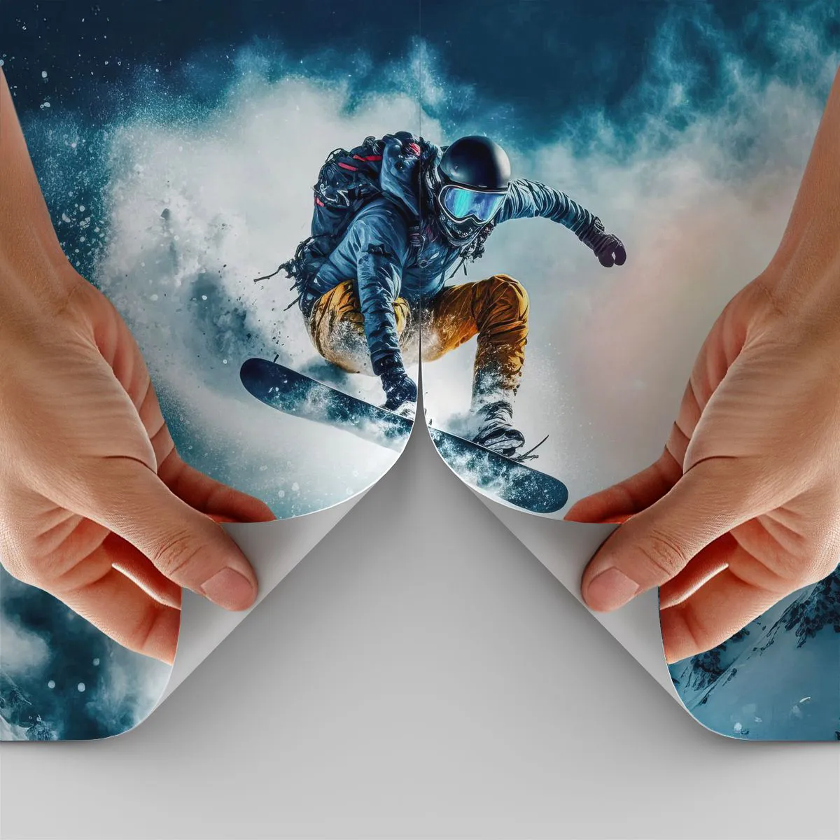 Fototapeta na míru Standard Eco - Extrémní emoce - Snowboarding, Sport, Zima