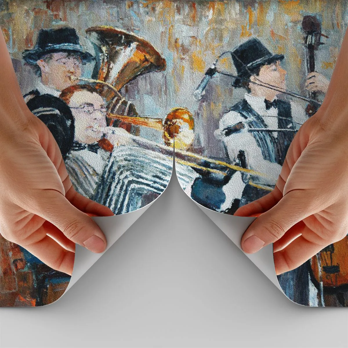 Papier peint sur mesure Premium Sand - C'est tout le Jazz - Musique, Groupe, Instruments de musique