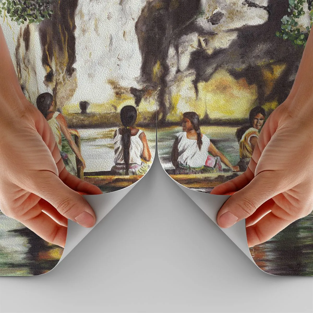 Tapet Premium Sand - Într-un paradis polinezian - Călătorii, Peisaj, Râu - 400x280 cm