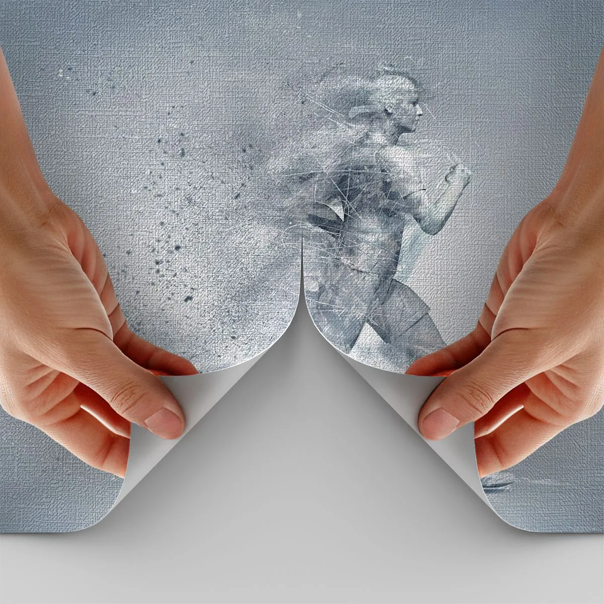 Fototapete Premium Canvas - Kristallklare Energie - Abstraktion, Grafik, Läufer - 250x175 cm