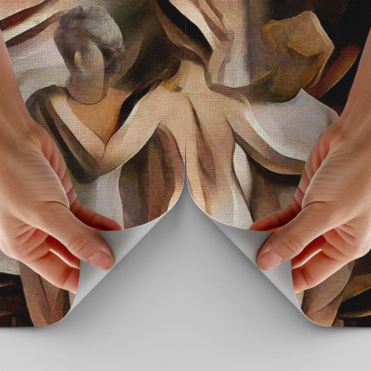 Fototapet Premium Canvas - Tre Nåder 2.0 - Kvinde, Kubisme, Stykke - 400x280 cm