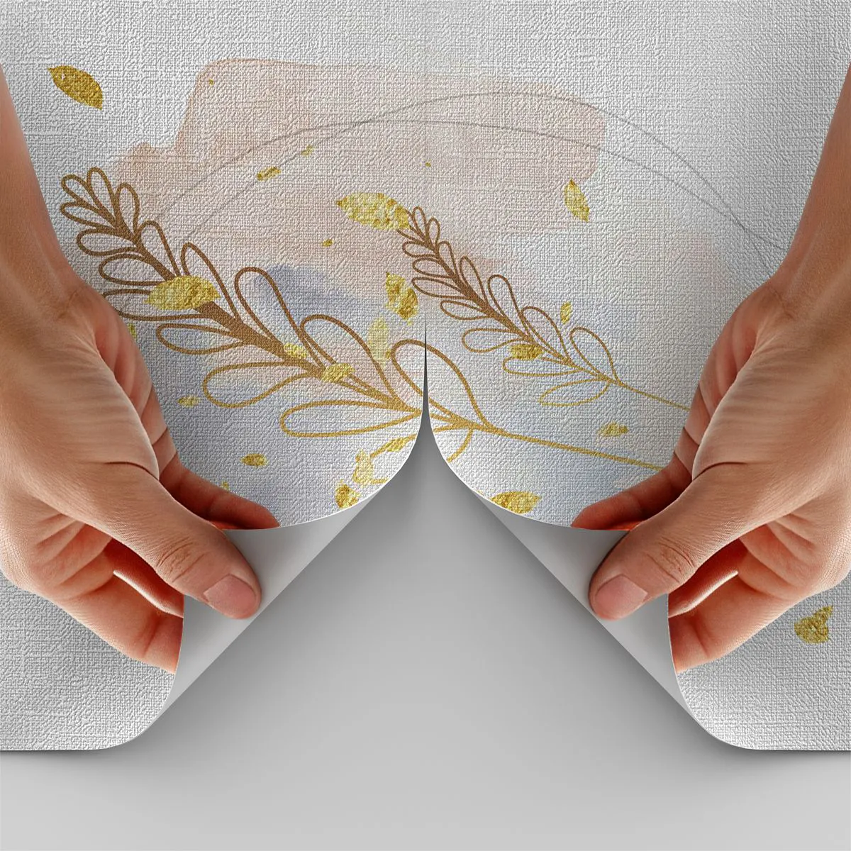 Photo Wallpaper Premium Canvas - Golden Blast - Bright, Minimalistic, Modern - 450x315 cm