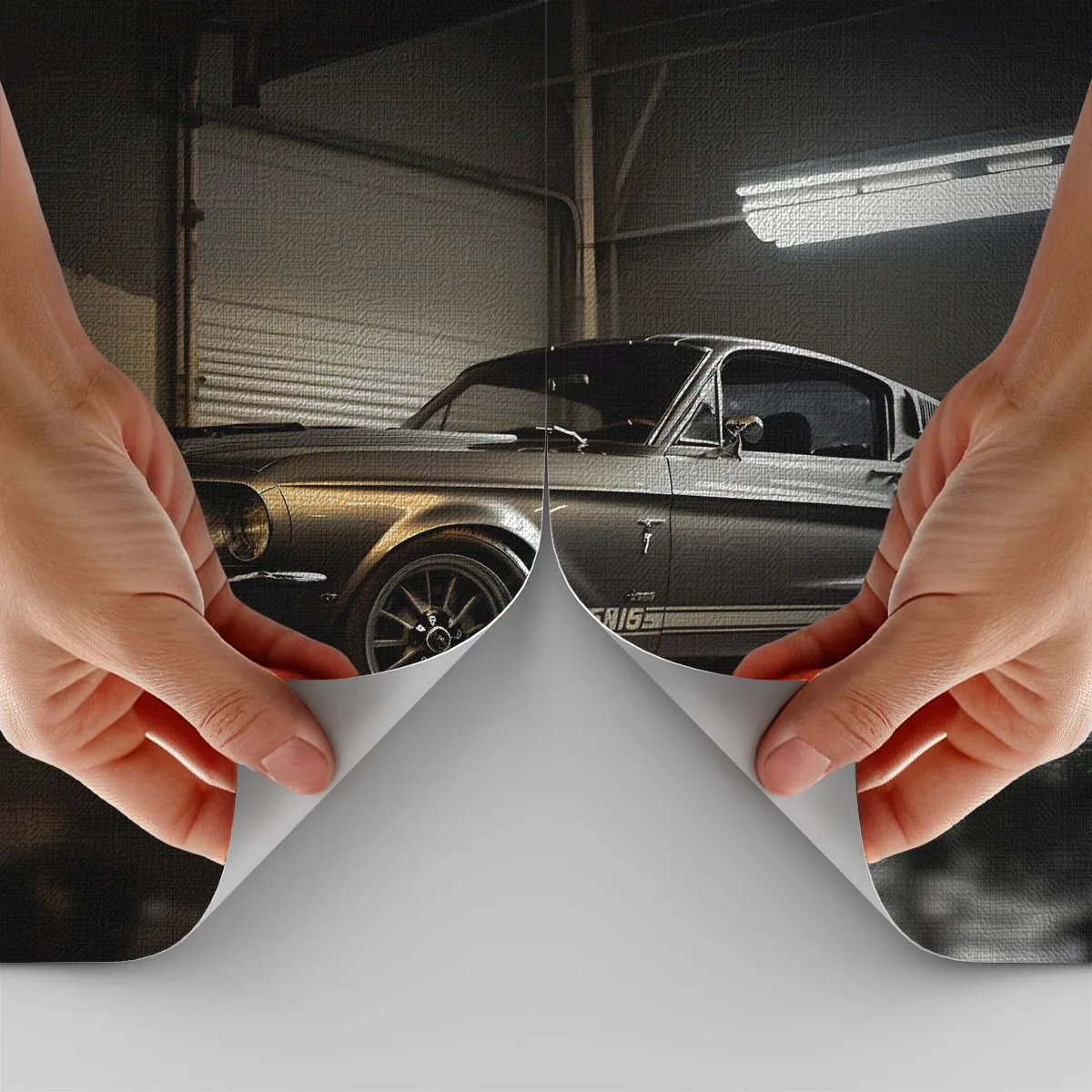 Fototapet Premium Canvas - Tillbaka till det förflutna - Sportbil, Retro, Klassisk - 100x70 cm